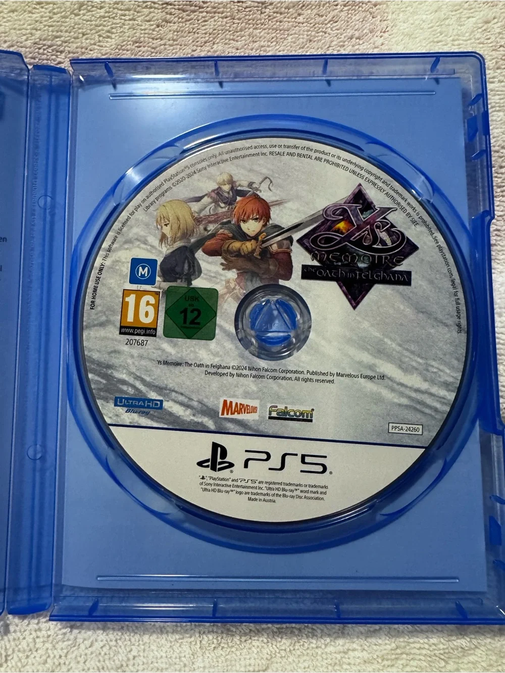 PS5 Ys Memoire: The Oath in Felghana - Blue Game Case GERMAN EDTION